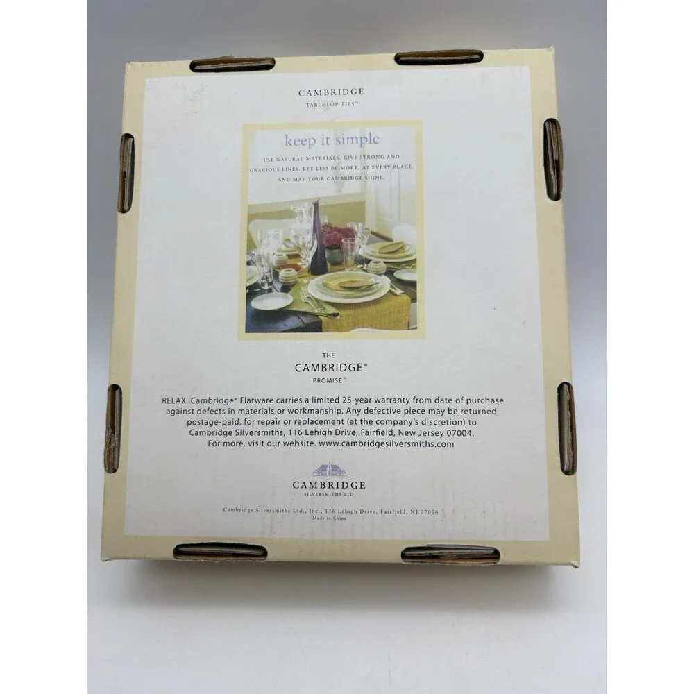 Cambridge Silversmiths 6-Piece Cocktail Fork Set Stainless Steel New in Box